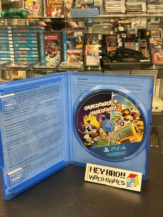 Overcooked + Overcooked 2- PS4 *no manual/inserts*