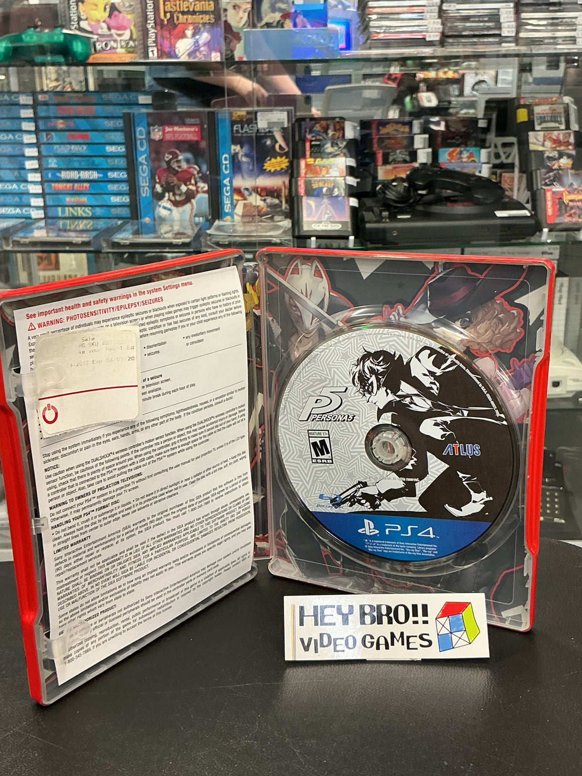 Persona 5 (Steelbook edition)- PS4 *with insert*
