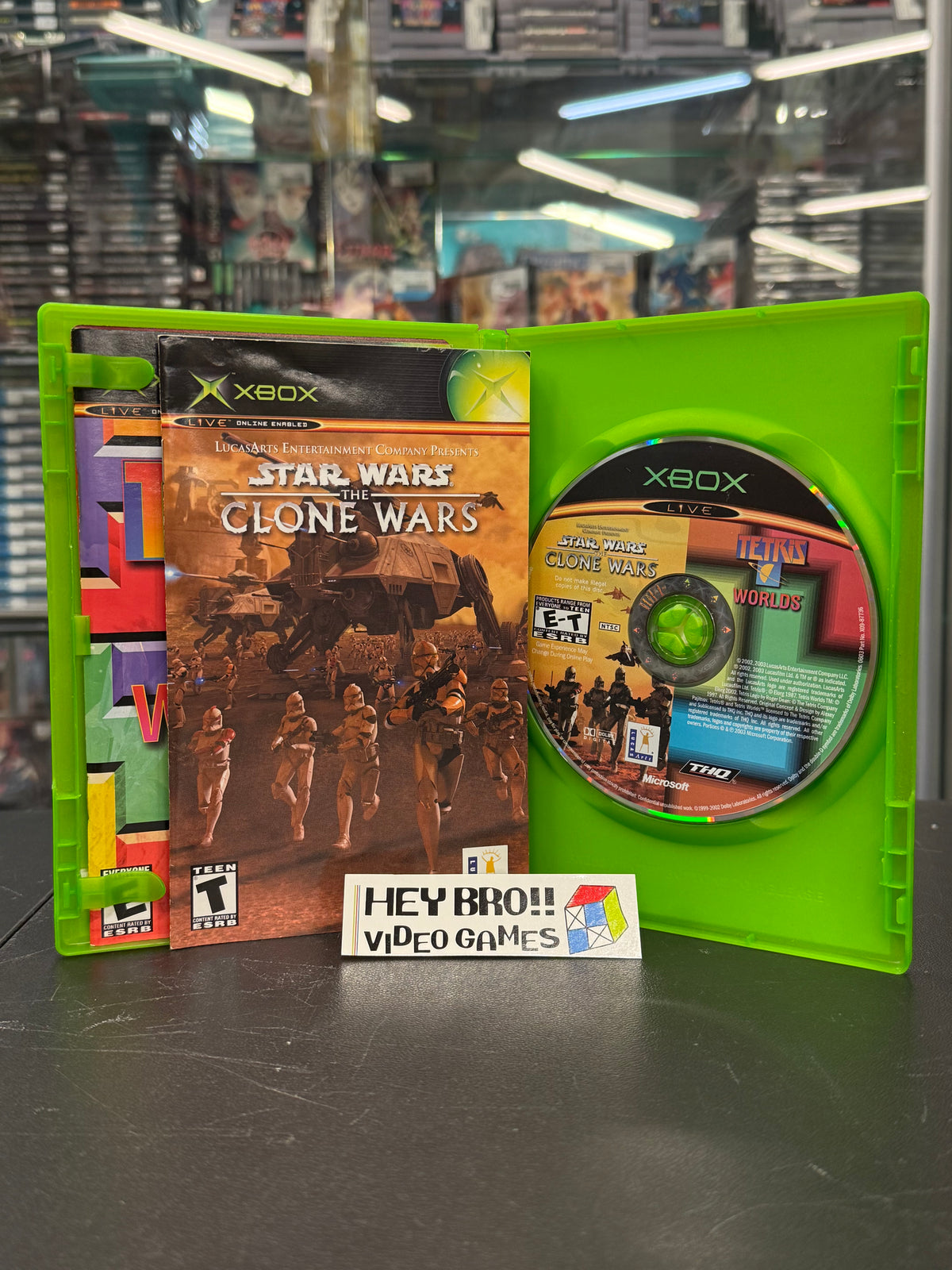 Star Wars Clone Wars/Tetris - Xbox (CIB)